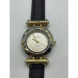 Sarah Coventry Women's LSC279S Japan 2 Tone Round Face Watch Leather Band